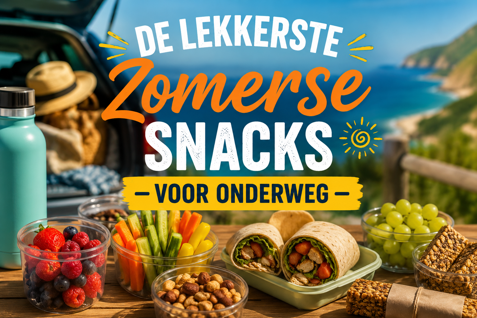 De lekkerste zomerse snacks voor onderweg.