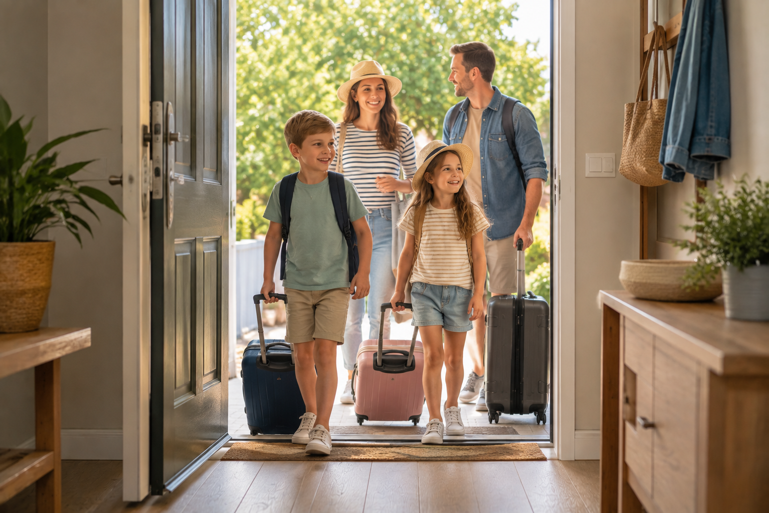 We zijn weer thuis van vakantie.